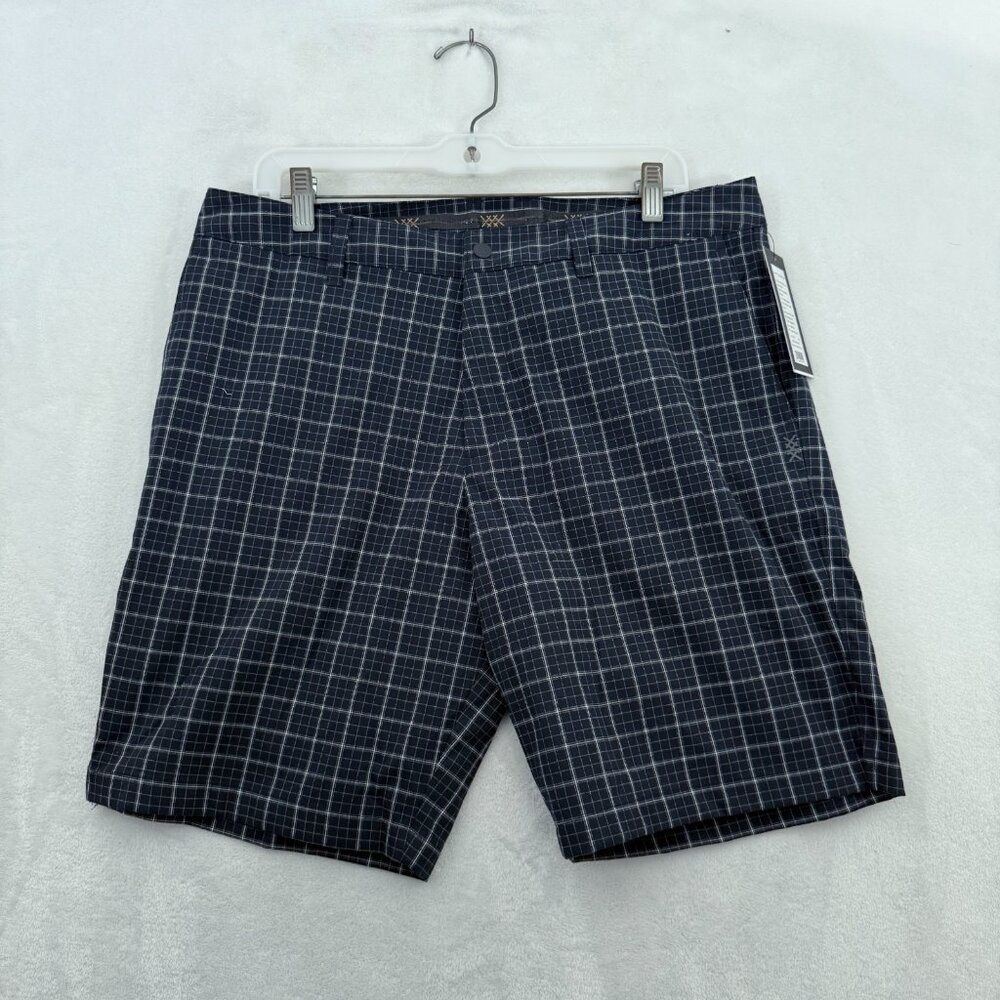 Rhone Dune Golf Shorts Mens 34 Blue Plaid Preppy Casual